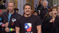 Desde una polera a un sketch a lo "Jappening con ja": Estos fueron los guiños de Pedro Pascal a Chile en "SNL"
