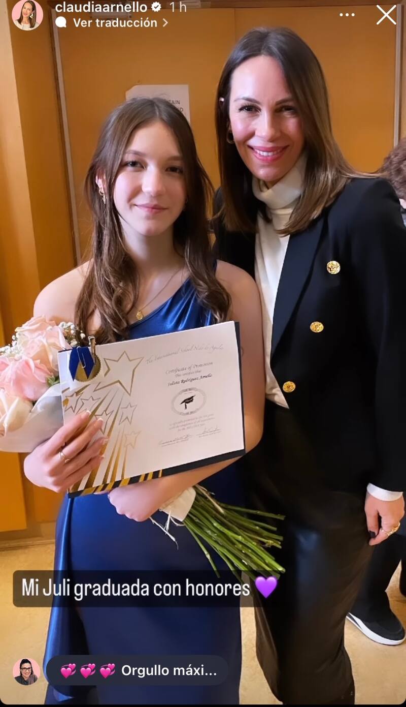 Julieta Rodríguez y su madre, Claudia Arnello.