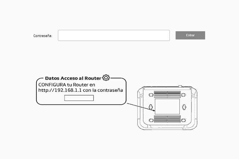 Este es un ejemplo de cómo se ve la página principal de un router de Movistar.