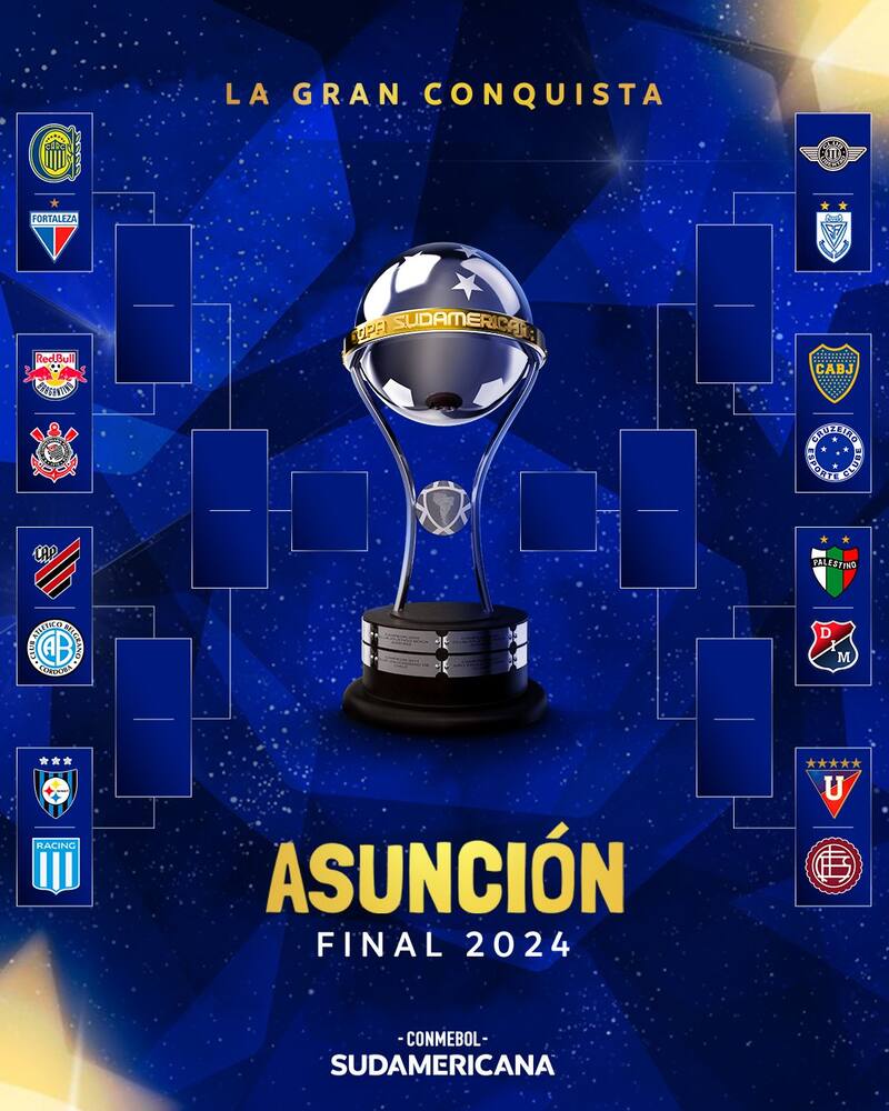 Así están los octavos de final de Copa Sudamericana.