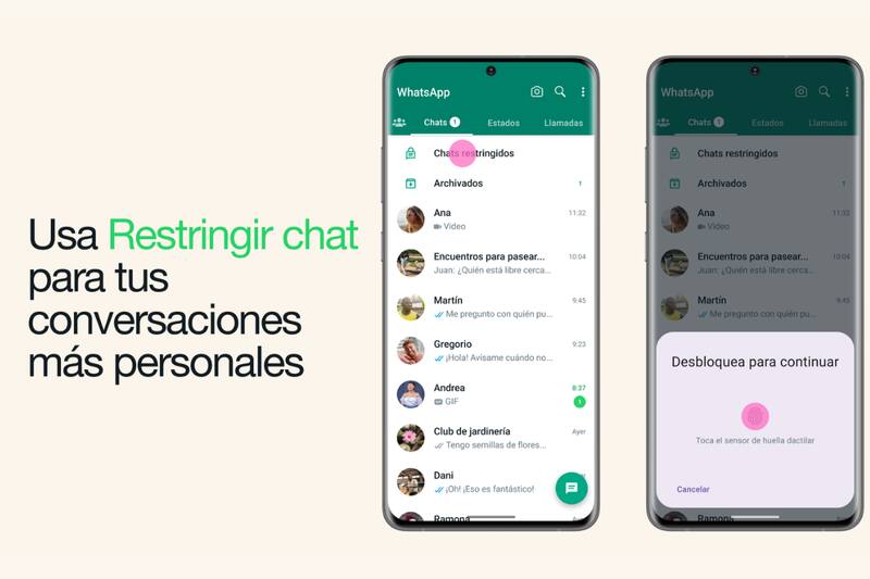 Solo tú podrás ver ciertos chats de WhatsApp gracias a la opción de restringir los chats.