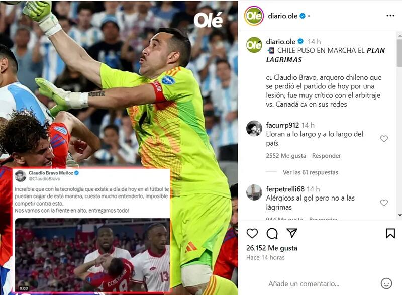 Burlas de la prensa argentina ante la eliminación de Chile