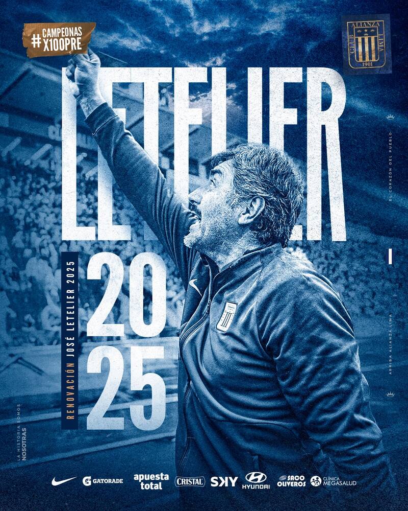 Así anunció Alianza Lima la renovación de José Letelier.