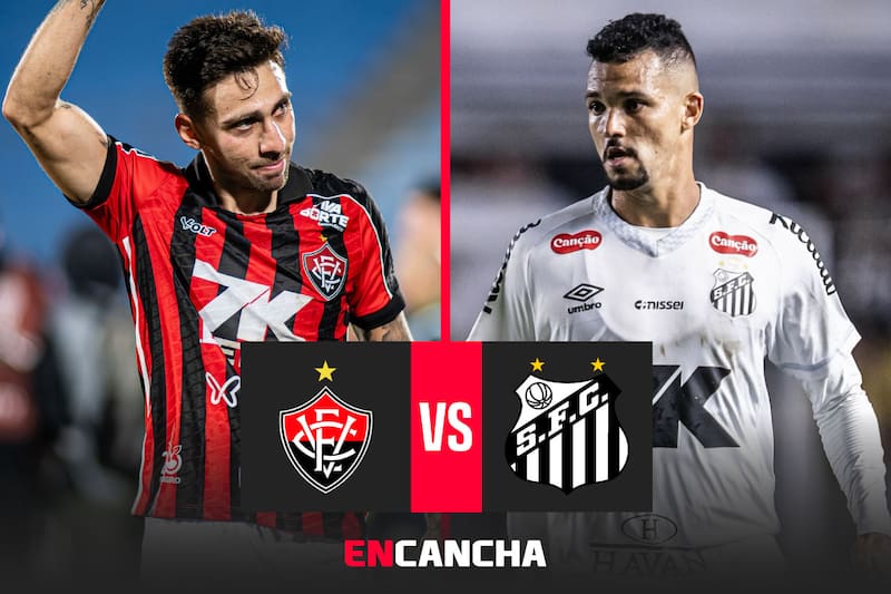 por la fecha 10 del Brasileirao. Foto: Prensa Vitória y Santos FC.