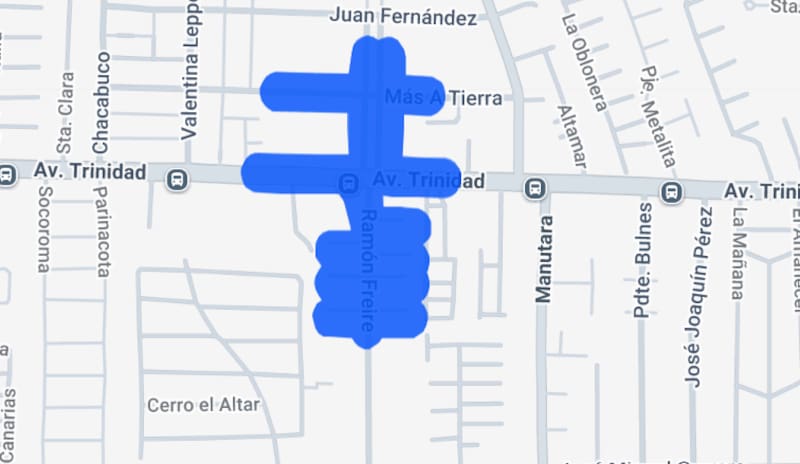 Este corte afectará a Avenida Trinidad. Foto: Enel.