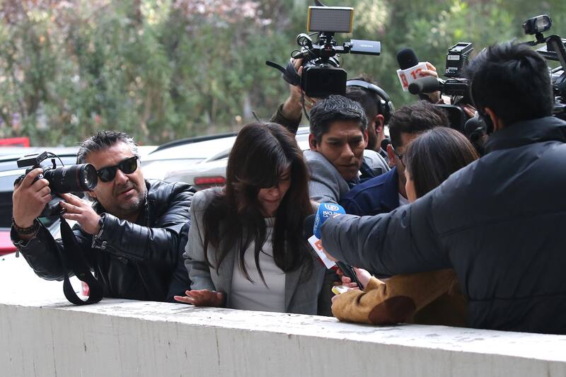 Santiago, 9 septiembre 2024.
La animadora Tonka Tomicic llega hasta la fiscalía oriente para declarar marco del caso Audios.
Javier Salvo/Aton Chile