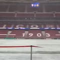 VIDEO | La nieve invade el estadio del Atlético de Madrid previo a una jornada decisiva en Champions League
