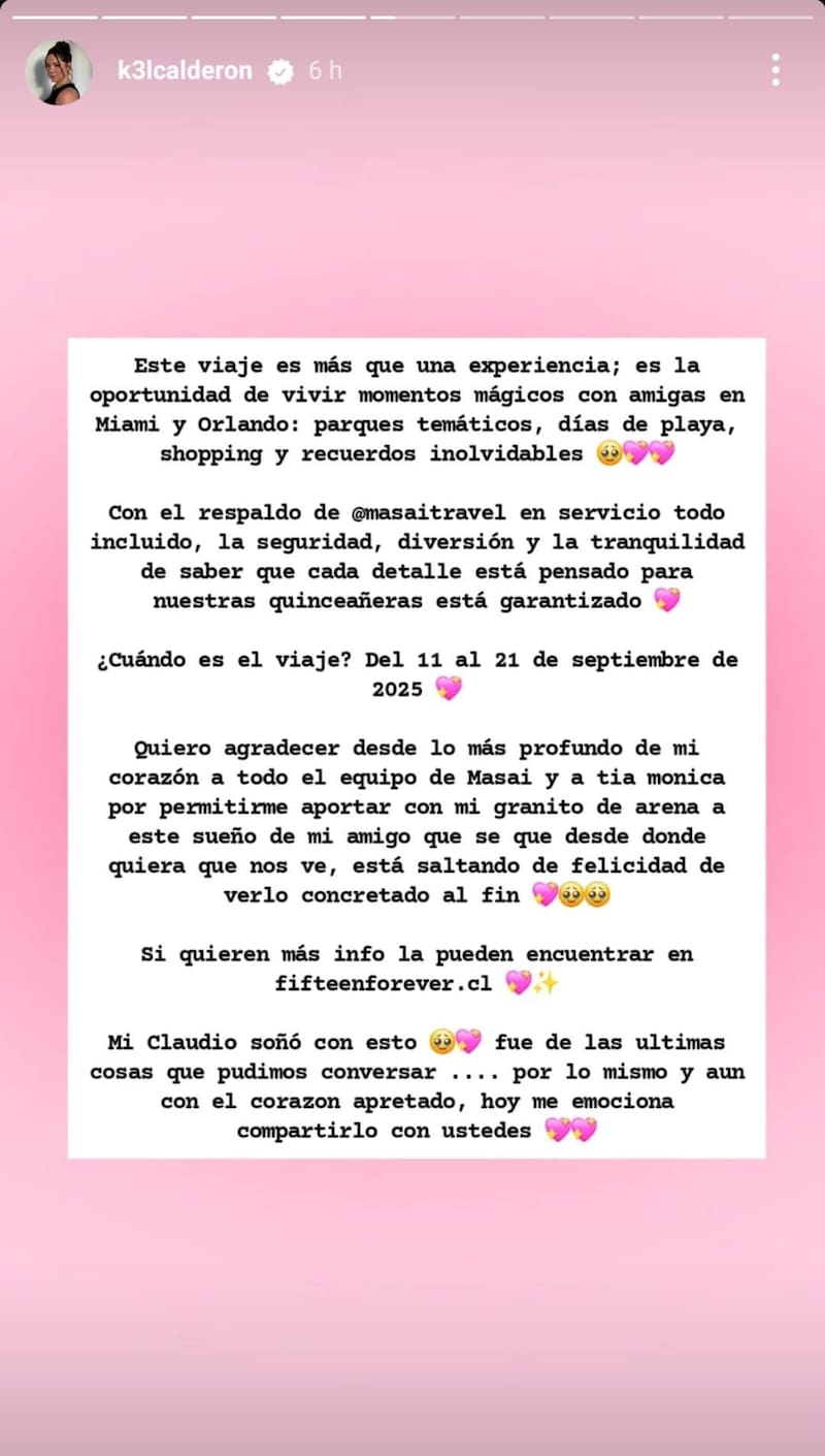 le agradece a los que apoyaron el proyecto.