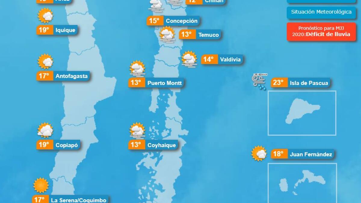 Se pronostican tormentas eléctricas en cuatro regiones del país
