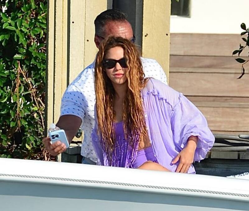 Shakira se encuentra con Lewis Hamilton y deja Barcelona - Créditos: Twitter