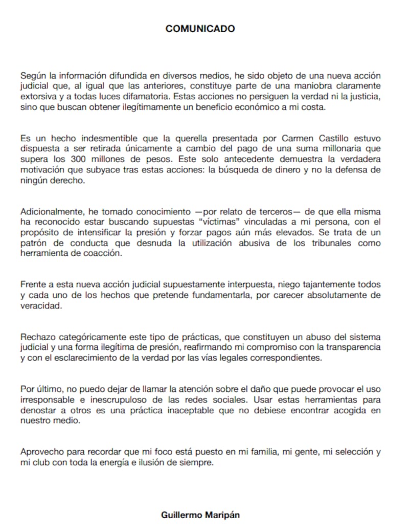 La defensa de Guillermo Maripán.