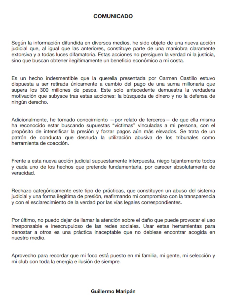 La defensa de Guillermo Maripán.