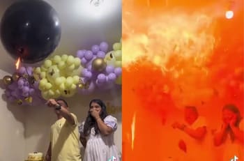VIDEO | Quisieron conocer el sexo de su bebé y terminaron con una explosión dentro de la casa