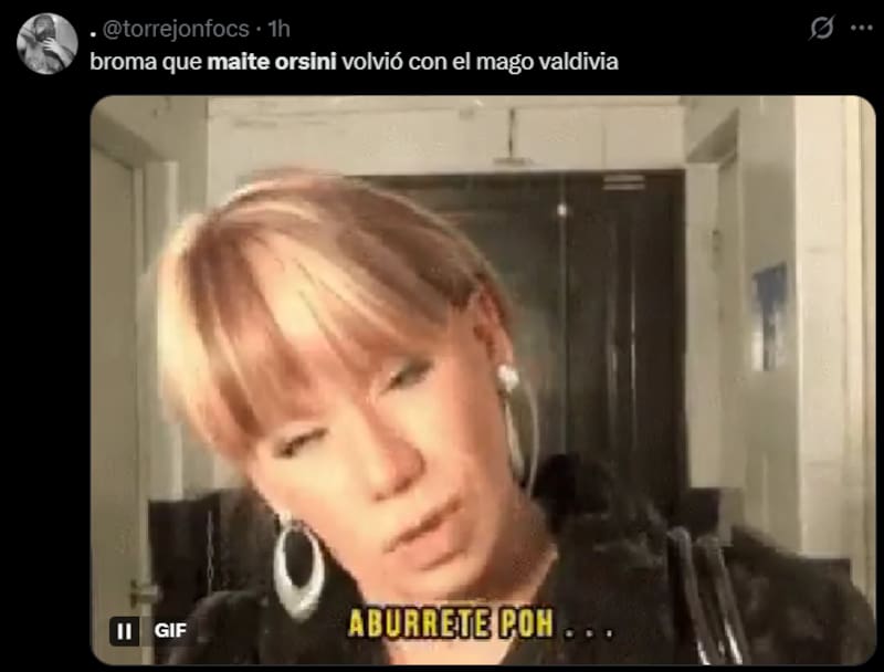 Usuarios de redes sociales reaccionaron a la reconciliación de Maite Orsini y Jorge Valdivia a través de memes.