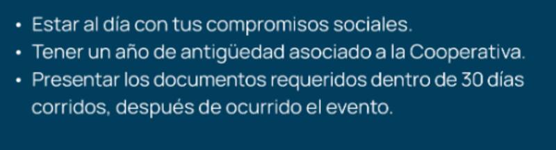 Estas son las condiciones de Coonfia.