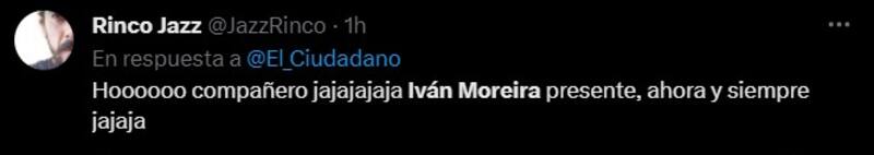 Captura de "X" sobre arremetida de Moreria contra José Antonio Kast