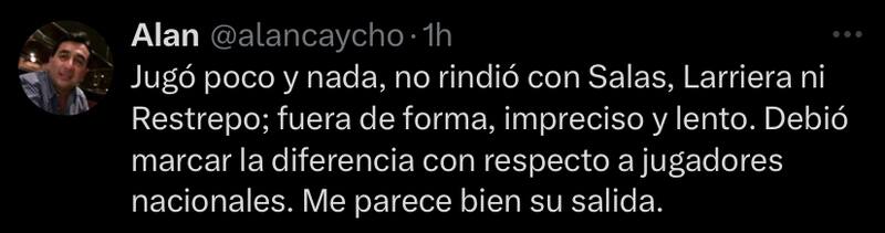 Hinchas de Alianza Lima no perdonaron a Gabriel Costa