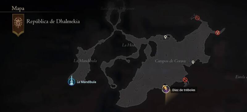 Ubicación Diez de Tréboles. Créditos: Square Enix.