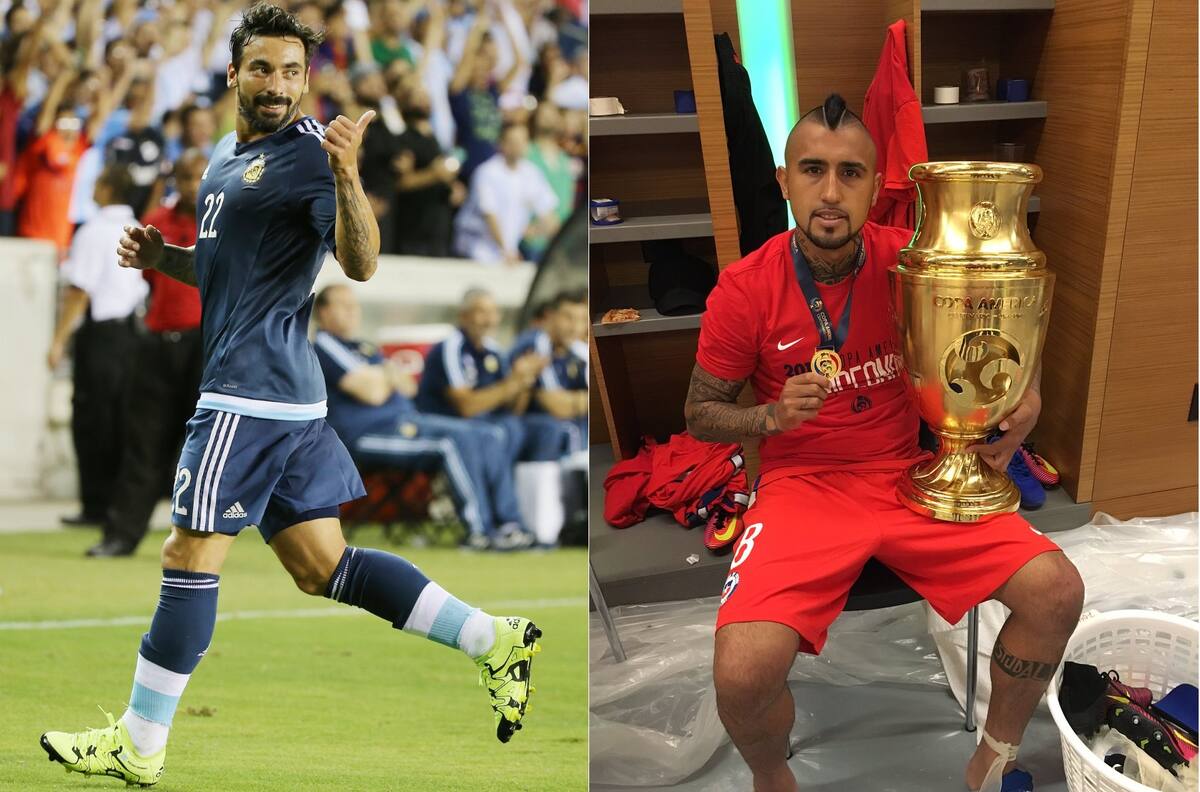 Ezequiel Lavezzi lanzó cruda broma contra Arturo Vidal en Twitter