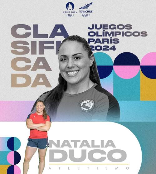 La balista nacional se convirtió en la 48va deportista clasificada del Team Chile. Créditos: @nataliaduco.