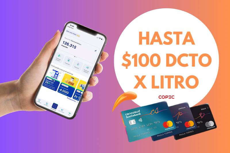 Recibe una rebaja de hasta $100 por litro en COPEC.