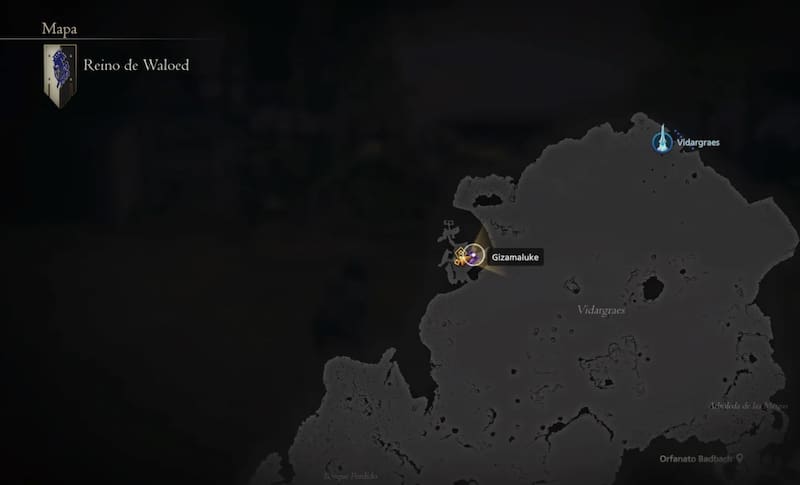 Ubicación Gizamaluke. Créditos: Square Enix.