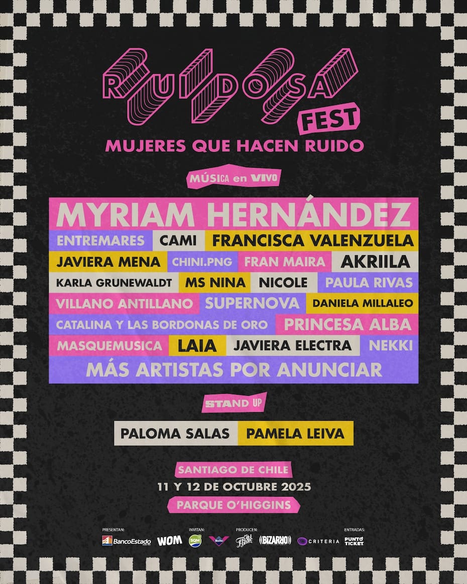 Cartel de artistas que se presentarán en el evento masivo.