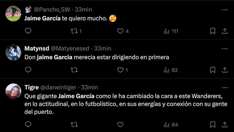 Hinchas alucinan con Jaime García tras el triunfo de Wanderers sobre la UC por Copa Chile.