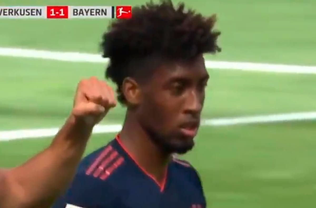 ¡Llegó el empate de Bayern! Kingsley Coman puso el 1-1 ante Leverkusen