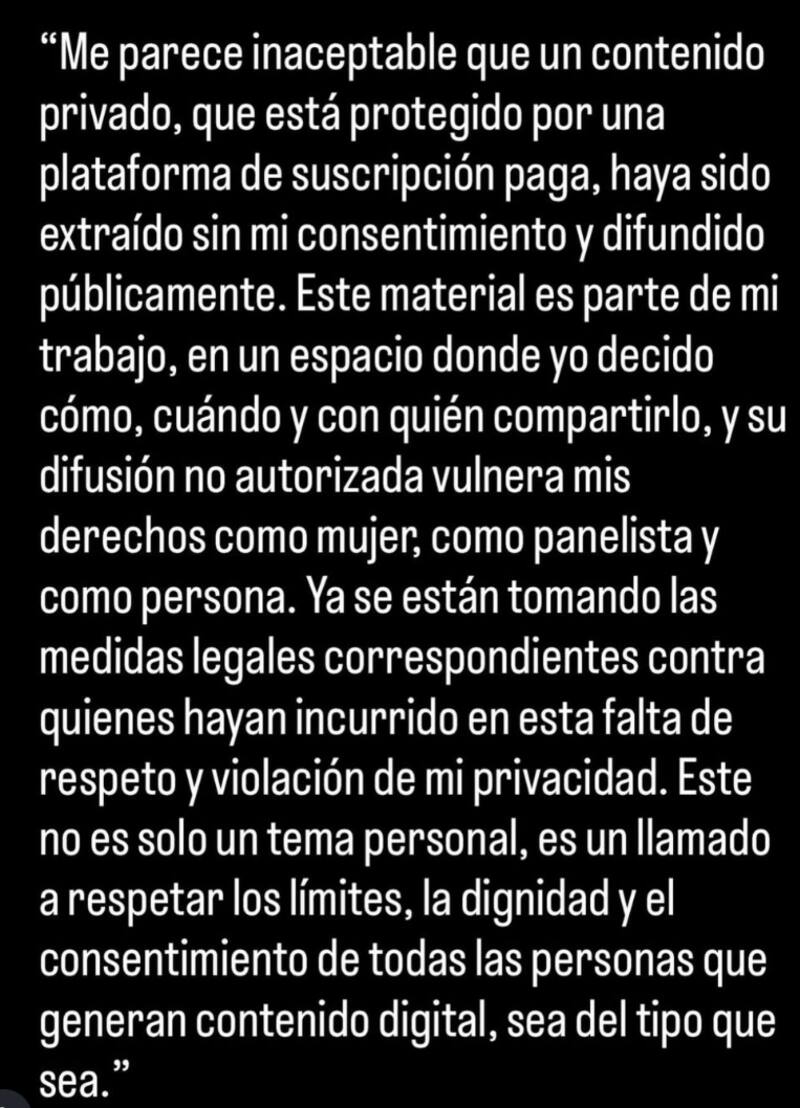 La modelo se lanzó contra Emeterio Ureta.