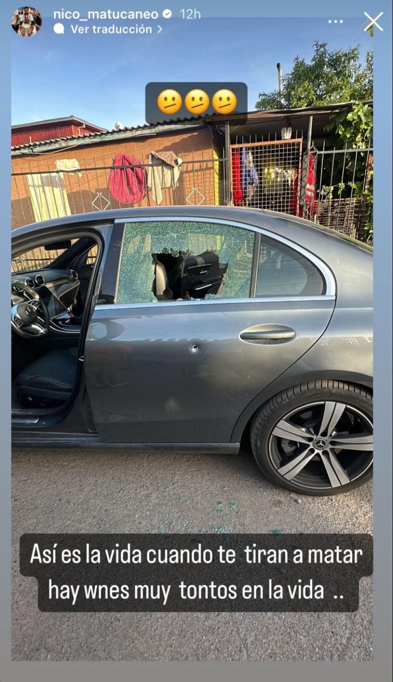 Así quedó el auto de Nicolás Maturana en noviembre del año pasado.