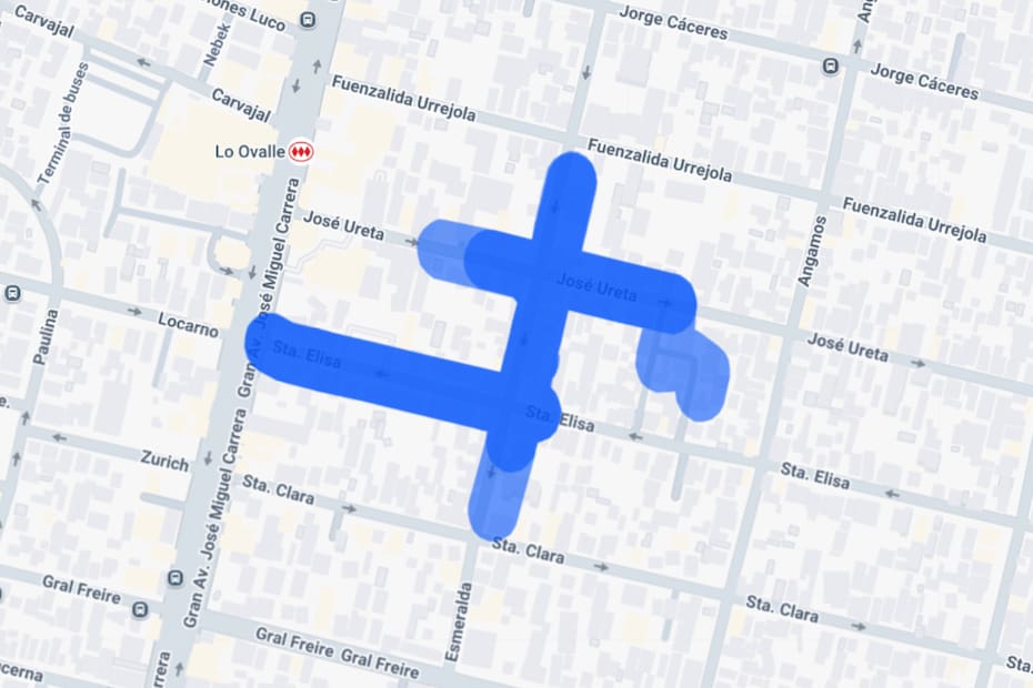Sector afectado por el corte de luz.