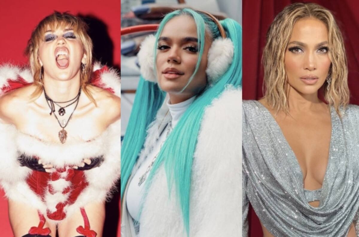 Desde Miley Cyrus a Jennifer Lopez: Estos son los looks internacionales que impactaron en esta Navidad