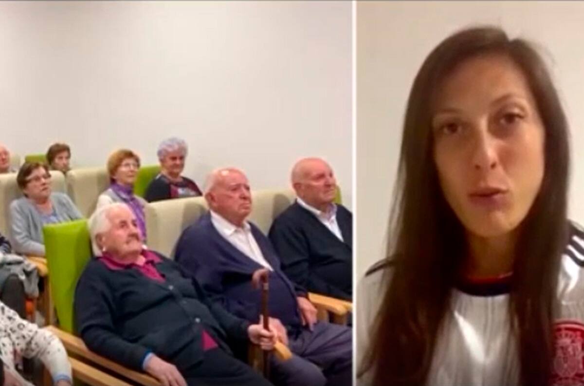 El emocionante mensaje de apoyo de la selección española femenina a residentes de un hogar de ancianos