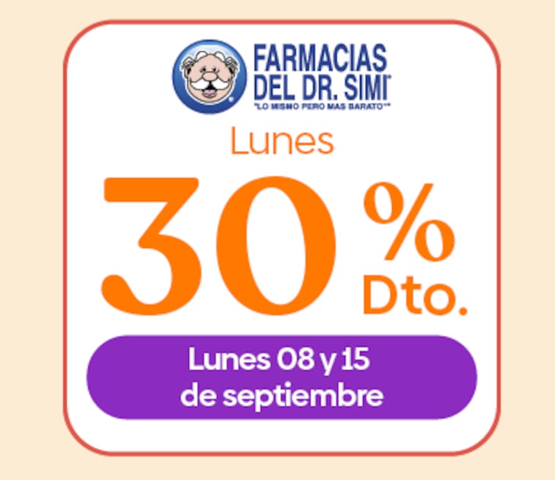 El próximo lunes 8 y 15 de septiembre habrá descuentos.