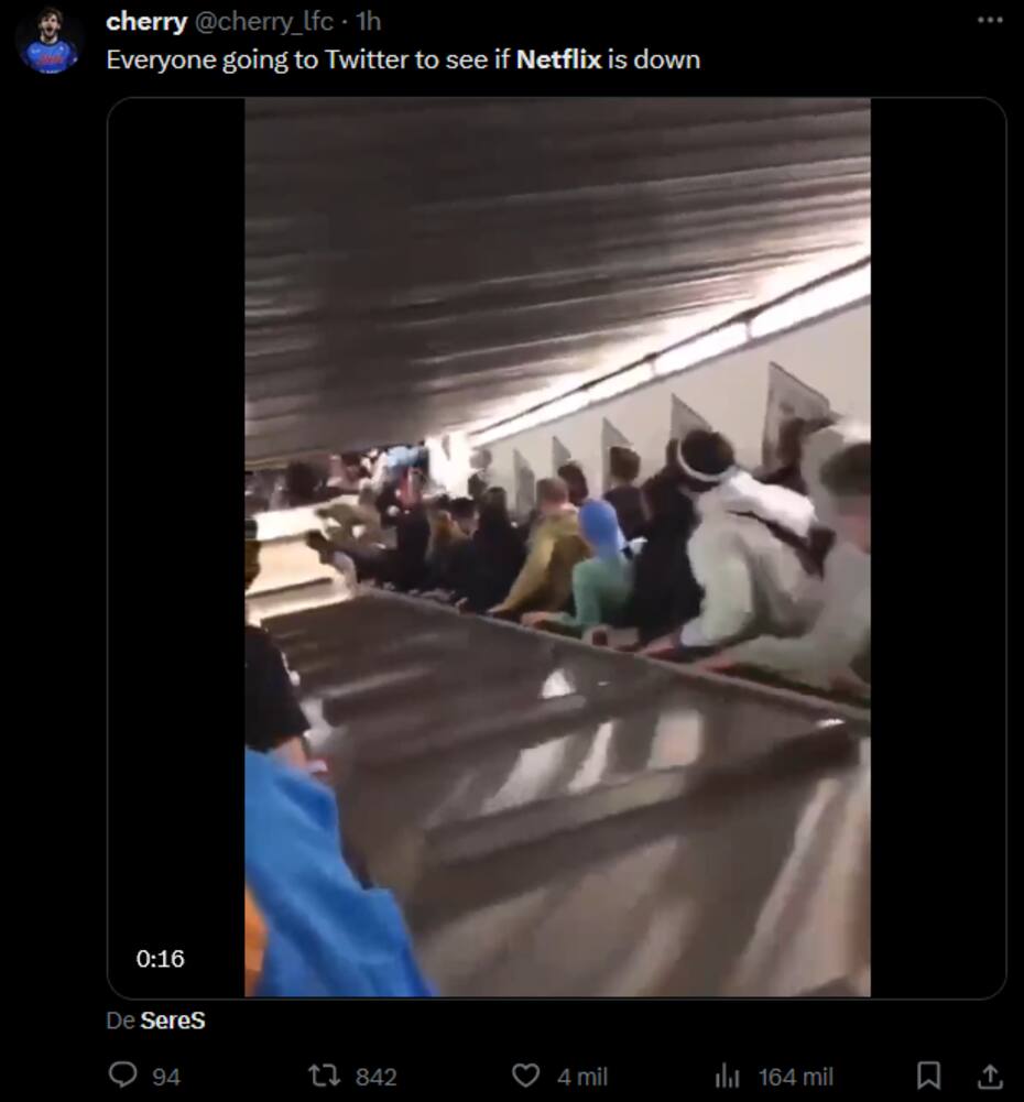 "Todos yendo a Twitter para ver si se cayó Netflix".