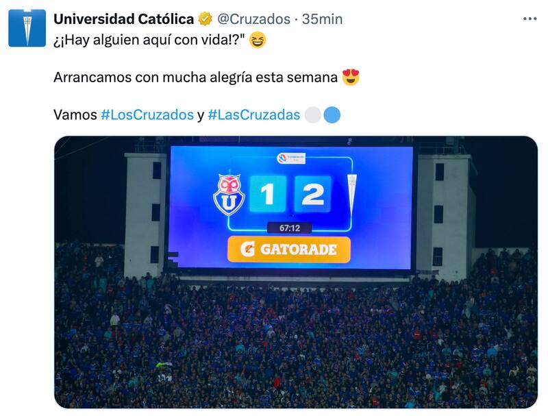 Universidad Católica y la burla a Universidad de Chile tras el Clásico.