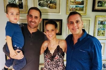 "Es de la familia": La tierna tarde de Pedro Milagros, hijo de Javiera Suárez, con José Miguel Viñuela y sus hijos