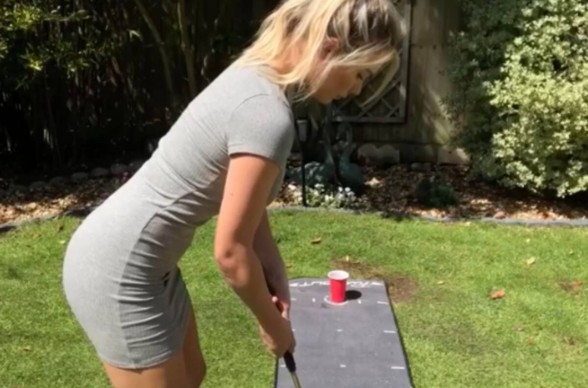 ¡Se pasó! La bella golfista Lucy Robson sorprendió con esta pirueta