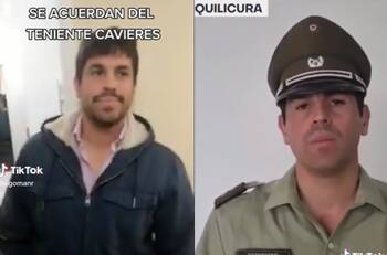 “¿Se acuerdan del Teniente Cavieres?”: Carabinero que se hizo viral en 2020 habría reaparecido en un despacho televisivo