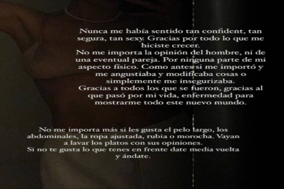 Aylén Milla comparte mensaje en Instagram