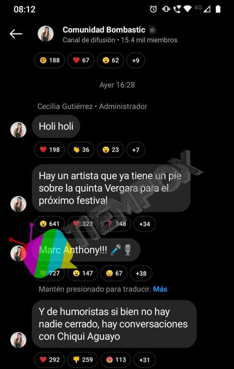 Cecilia Gutiérrez revelas los artistas que podrían ir al Festival de Viña 2025