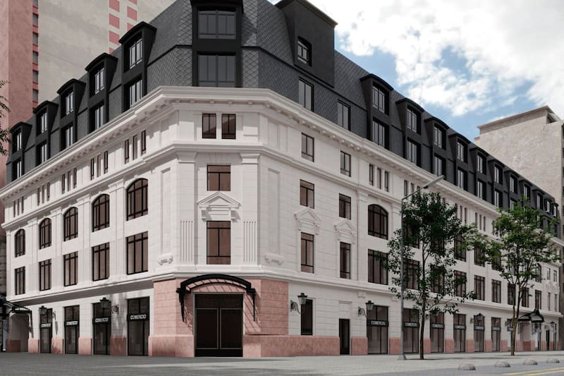 El inmueble, ubicado en pleno centro de Santiago, albergará viviendas.