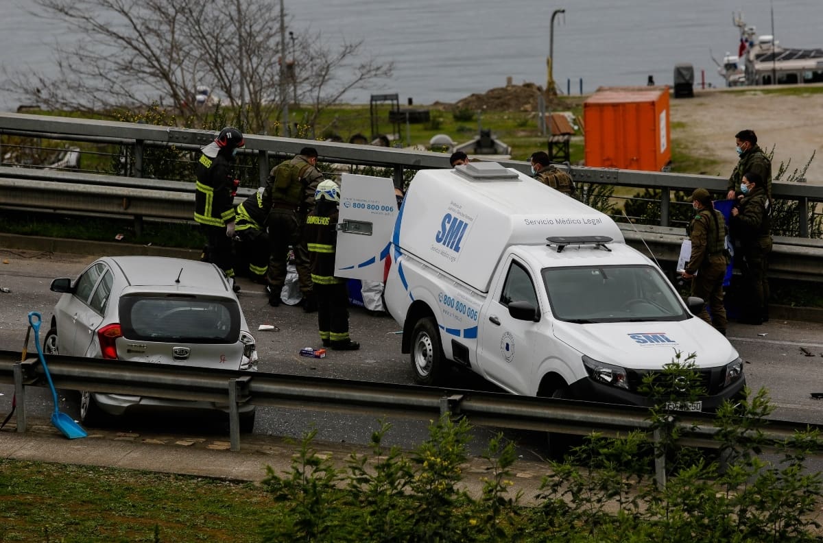 Violento accidente de tránsito dejó un muerto y cuatro heridos en Talca