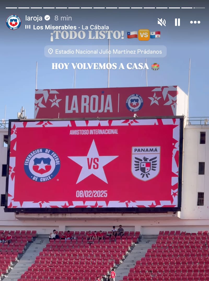 Estadio Nacional listo para el encuentro de La Roja.