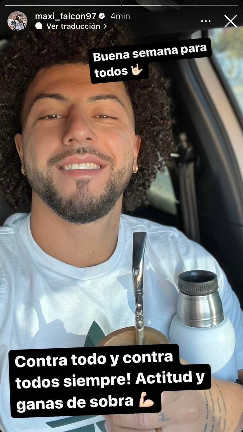 Esta fue la historia de Maximiliano Falcón en su cuenta de Instagram.