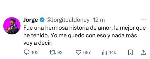 Jorge Aldoney terminó su relación con Skarleth Labra.