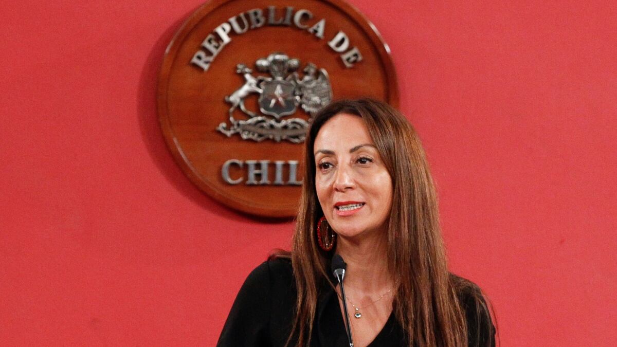 Cecilia Pérez en el palacio de Gobierno, La Moneda.