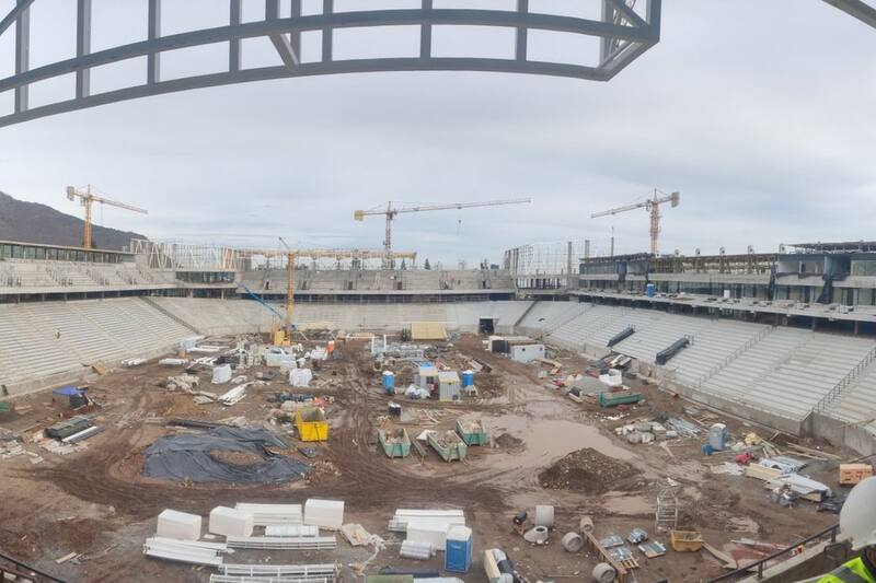 reveló el nuevo estado de avance de las obras en San Carlos de Apoquindo. Foto: Twitter @CruzadoCGL.