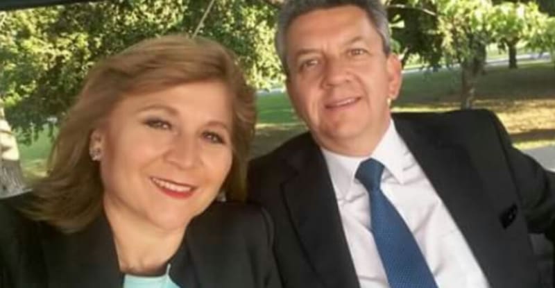 Jaime Leyton junto a su esposa, Viviana Arancibia. Créditos: X